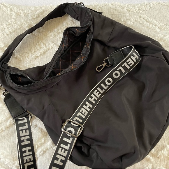 Zara Nylon Tote Bag With Text Detail - Picture 4 of 11